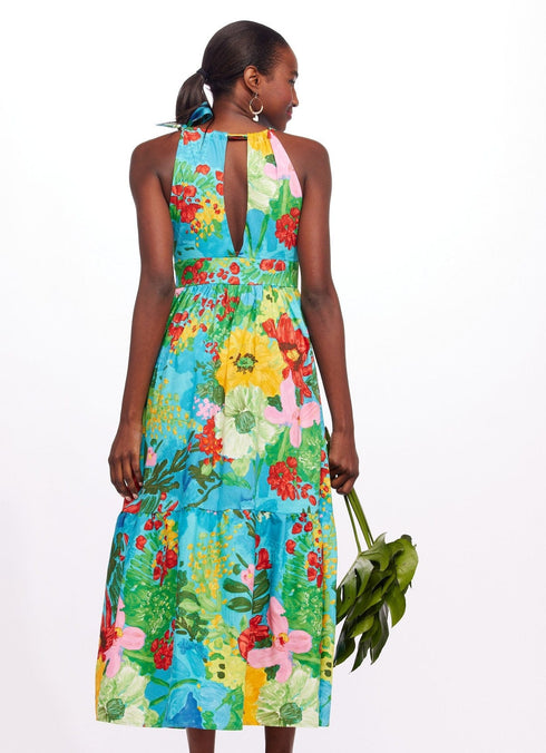 One-Shoulder Tie Maxi Floral Dress - Matisse